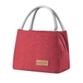 thumbnail image 4 of Bolsa térmica para lonchera, bolsa bento para comida, bolso portátil a prueba de fugas, aislante Rojo, 4 of 9