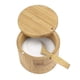 thumbnail image 1 of Contenedor de sal de bambú premium YONGSHENG tapa giratoria magnética, 1 of 5