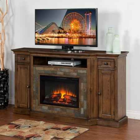Sunny Designs Savannah 72 in Electric Fireplace TV