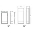 thumbnail image 2 of PAXW071223LAJD2BZ AFX Paxton - 12.01 Inch 20W 1 LED Outdoor Wall Sconce-Bronze Finish, 2 of 3