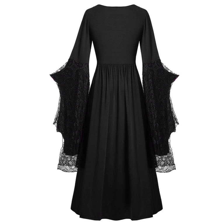 Women's Witch Corset Dress Plus Size Maxi Gown with Dramatic Sleeves for Halloween Black 2XL - Walmart.com Women's Witch Corset Dress Plus Size Maxi Gown with Dramatic Sleeves for Halloween Black 2XL - Walmart.com