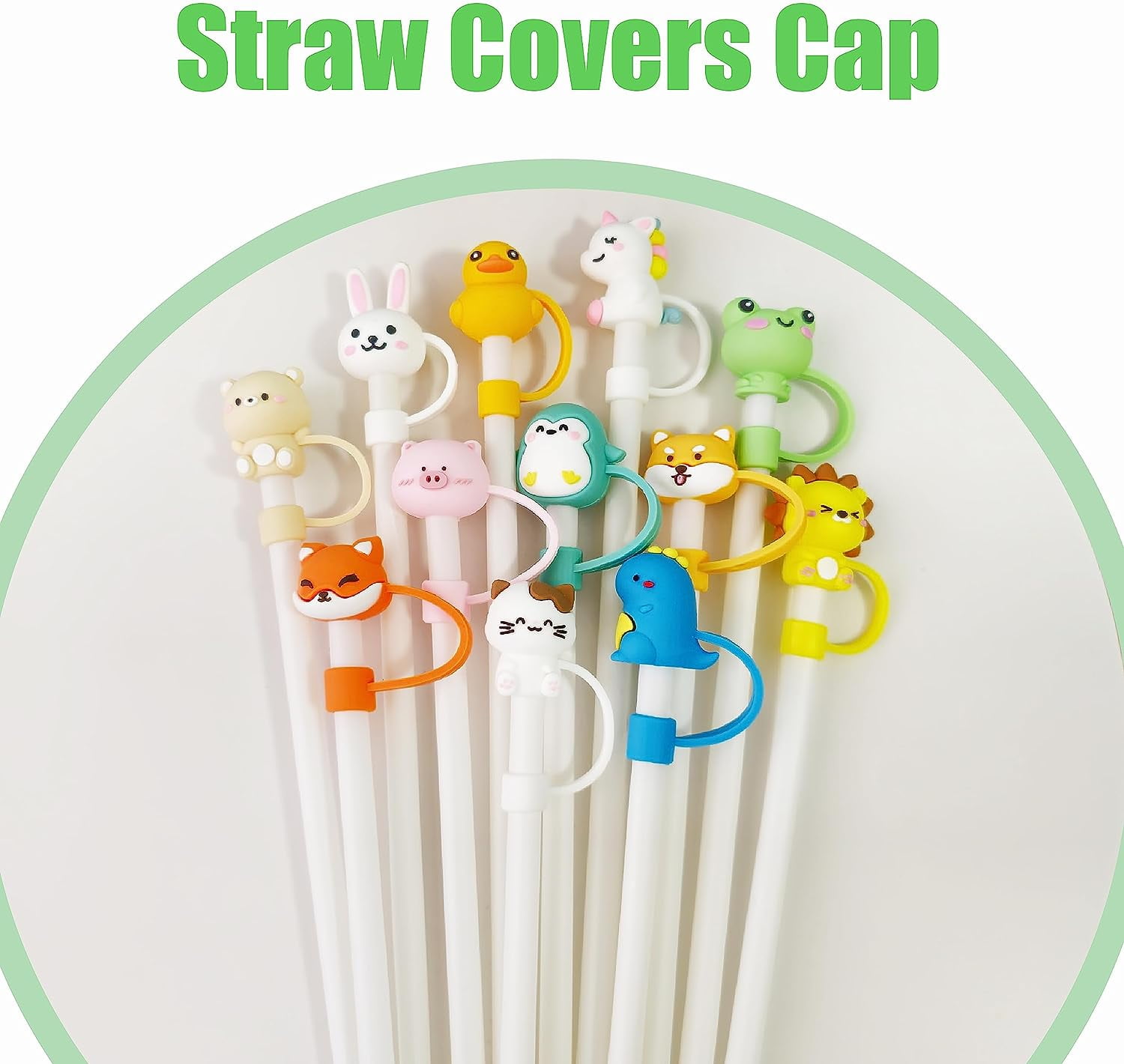 Splash Proof Accessories Party Silicone Straw Decoration Straw Tip Dust Cover  Straw Cap Straw Cover – the best products in the Joom Geek online store