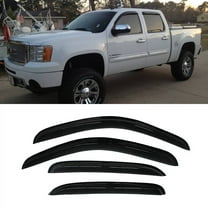 Tuqiang For 07-14 Chevy Silverado 1500 GMC Sierra Crew Cab Vent Shade Window Visor Black 4PCS