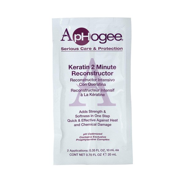 [ 3 PACK ] ApHogee Keratin 2 Minute Reconstructor Packette 0.7 Oz. * BEAUTY TALK LA *