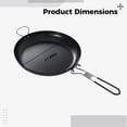 thumbnail image 3 of 12-Inch Non-Stick Frying Pan with Folding Handle and Storage Bag, Portable Outdoor Camping Skillet with Flat Bottom, Heavy-Duty Steel for Even Heating,1.8 lbs / 826 g, 3 of 5