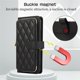 thumbnail image 3 of YEYKX Cartera for iPhone 11 Pro de 5,8 Pulgadas con Correa para Muñeca/hombro, 9 Ranuras para Tarjetas, Monedero con Cierre, Soporte de Cuero de Lujo, Funda Cell Phone a Cuadros, Negro, 3 of 10