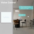 thumbnail image 3 of Luz atenuadora Wifi, interruptor atenuador inteligente de 1 unidad y 1 vía blanco, compatible con Amazon Alexa y Google Home, interruptor de luz conectado Wifi con pantalla táctil (se requiere línea, 3 of 5