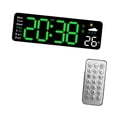 thumbnail image 3 of Reloj de pared LED, reloj de pared Digital portátil con Control remoto, reloj de mesa, Mini reloj para mesita de noche, sala de estar, mesita de noche Negro y verde, 3 of 8