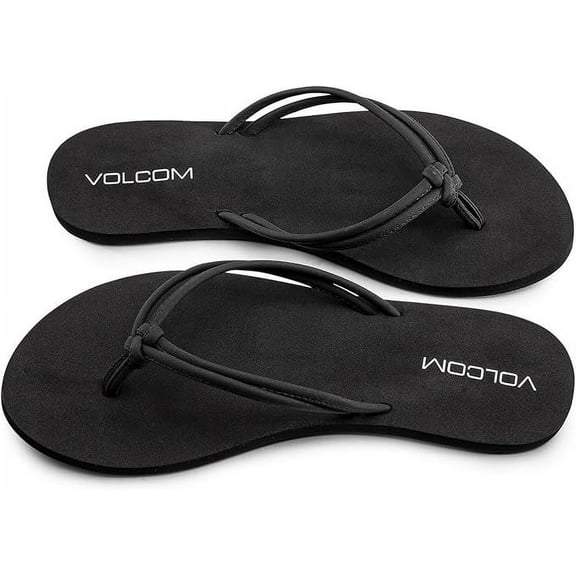 Volcom Women's Forever and Ever Flip Flop Sandal, Black Out, 9
