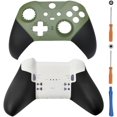 thumbnail image 1 of MARVA Carcasa de Repuesto Cubierta Delantera y Trasera Estuche Placa Cáscara Accesorios para Xbox Elite Series 2 Mando, Verde Militar + Blanco, 1 of 8