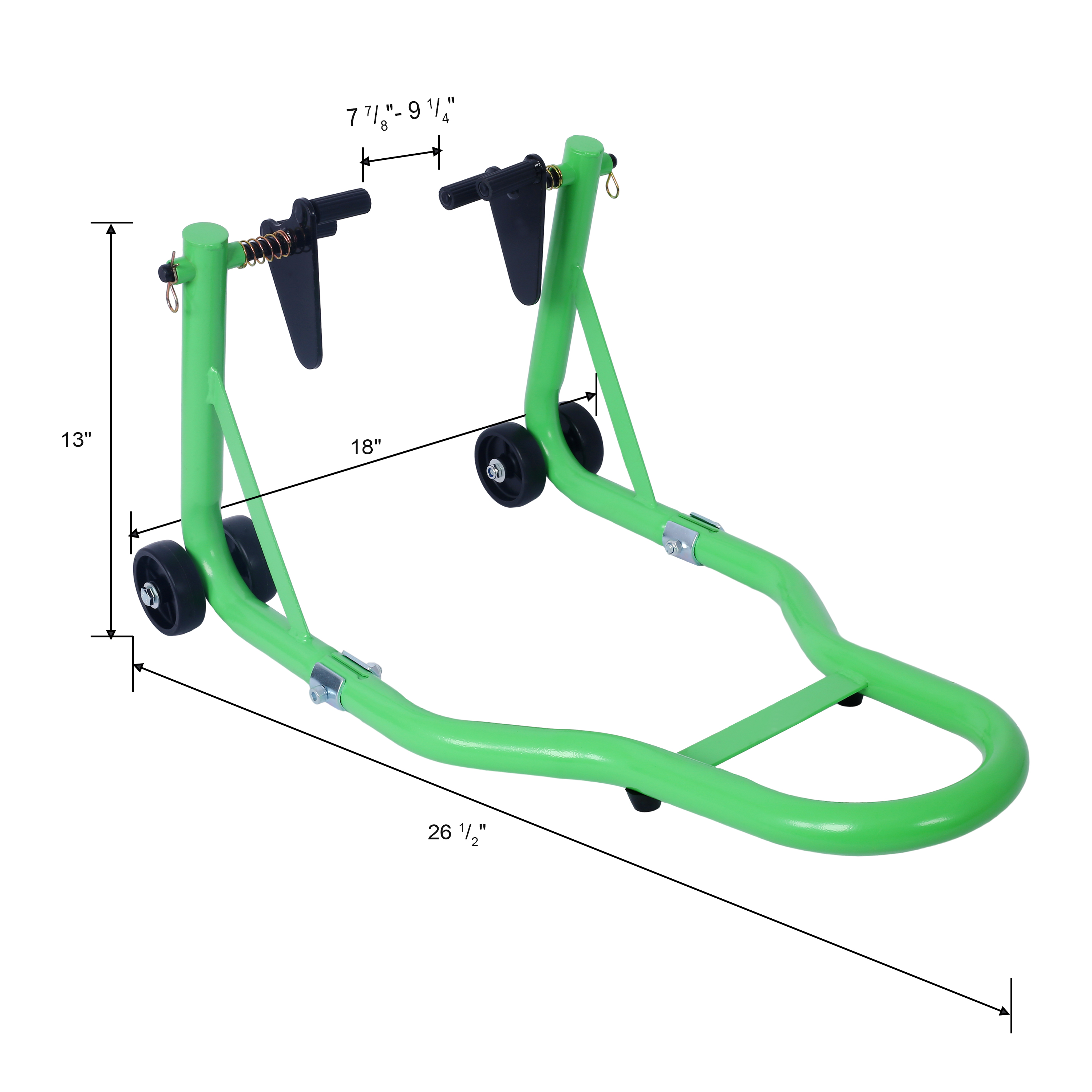 Motorcycle Stand 1000LB Sport Bike Front and Rear Wheel Lift Swingarm Paddock Stands Black U green,
