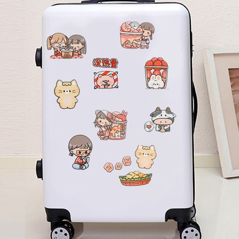 Cuteam Cartoon Stickers,Cartoon Stickers Cute Girl DIY Decoration