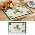 thumbnail image 6 of Saint Patrick's Day Placemats Set of 4 Vintage Green Buffalo Plaid Shamrocks Linen Texture Heat Insulation Washable Place Mats, Non-Slip Table Mats for Dining Table Party Kitchen,13x19 Inch, 6 of 9