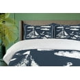 thumbnail image 4 of Ambesonne Navy Blue Duvet Cover Sets, Boat Clouds Anchor, 2-Queen, Navy White, 4 of 7