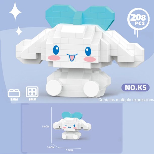 Bloques de construcción de Hello Kitty, figuras de Anime Sanrio, Kuromi, juguetes ensamblados, ornamento decorativo, modelo, rompecabezas para niños, muñecas, regalos