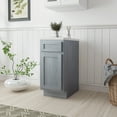 thumbnail image 3 of Vanity Art 15 Inch Small Bathroom Vanity Cabinet with Soft Closing Drawer and Door, Single Door Right Offset Shaker Design Floor Mount Side Bathroom Organizers and Storage, VA4015-1S, 3 of 7