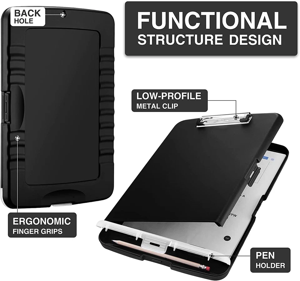 Clipboard With Storage, High Capacity Nursing Clipboard With Pen Holder, Heavy D