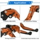 thumbnail image 4 of Palancas de freno y embrague cortas y largas para Yamaha YZF R1 2002-2003, palanca de freno ajustable de motocicleta, aleación de aluminio, mango naranja con extremo negro, 4 of 6