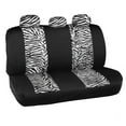 thumbnail image 3 of BDK Zebra Print Car Seat Covers Two Tone Zebra Accent on Black, 9pc, Full Set, 3 of 7