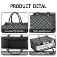 thumbnail image 4 of Large Capacity Tote Bag,Gray Black Checkered Pattern Handbag Fashion Luxury Tote Bag,15.7"x13"x 5.1" Inches,Laptop Compatible, 4 of 6