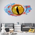 thumbnail image 4 of 3D pared rota visión dinosaurio lagarto ojos pared pegatina sala de estar dormitorio decoración (estilo 5) JAMW Sencillez, 4 of 5
