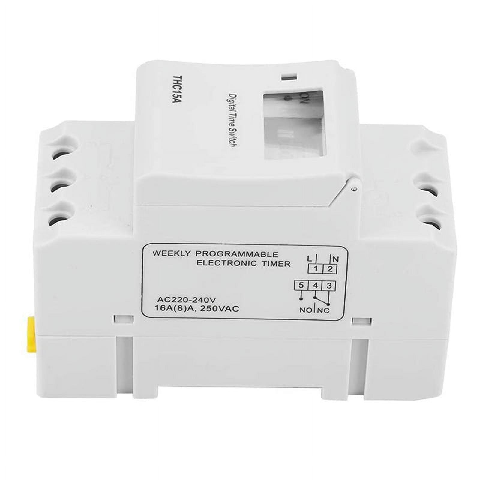 3X THC15A Digital Switch Programmable Electronic Time Control Switch Time Delay Switch DIN Rail AC220-240V