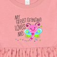 thumbnail image 4 of Inktastic My Great Grandma Loves Me Cute Dragonfly Girls Baby Dress, 4 of 5