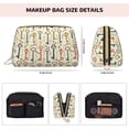 thumbnail image 5 of Rateoe Vintage Keys1 for Travel Makeup Bag,Large Capacity Cosmetic Bags for Women,Waterproof Portable Pouch Open Flat Toiletry Bag Make up Organizer, 5 of 8