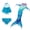 A, variant on 【Uhome】3PCS 3-12Y Girls Mermaid Bathing Suit Hot Spring Bikini Swimsuits with Fish Tail Kids Beach Costume Set