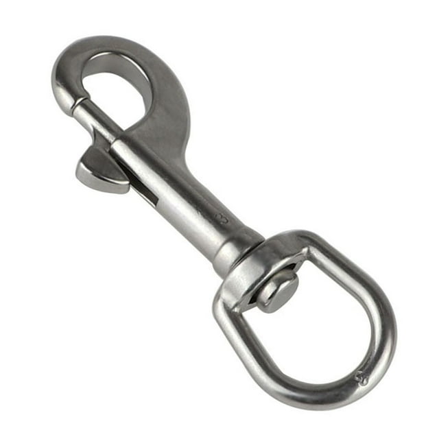 Lefu Stainless Steel Swivel Eye Bolt Snap Spring Hook for Scuba Diving Pet leash Flag