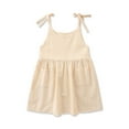 thumbnail image 2 of Toddler Kid Baby Girls Summer Sling Dress Cute Solid Color Casual Dress Swim Dress Girls Dresses Summer 2024, 2 of 9