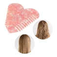 thumbnail image 5 of Unique Bargains 1 Pc Heart-shaped Hair Comb Pink Acetate Sheet, 5 of 5