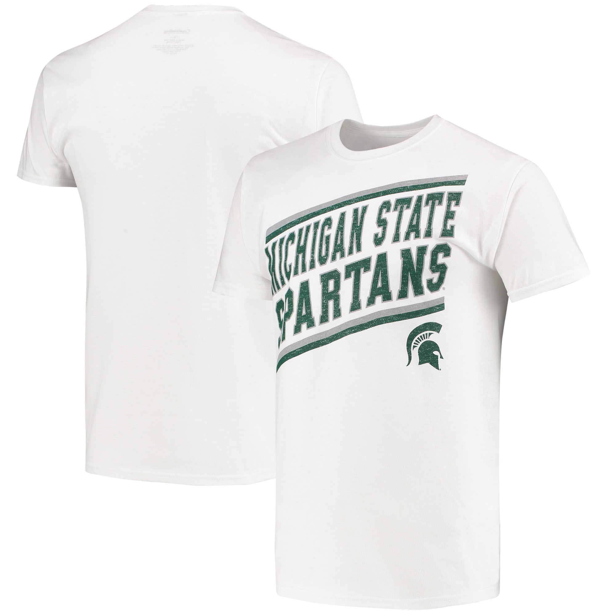 White Michigan State Spartans Slant 