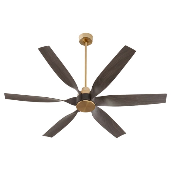 Quorum International 55606 Kimbo 60" 6 Blade Indoor / Outdoor Ceiling Fan - Brass