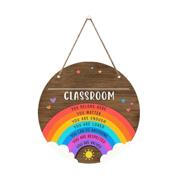 Riforla Back to School Season Wooden Signboard Class Culture Welcome Sign Decoration Creative Doorplate Atmosphere Layout Decoration Door Hanging Decoration Home Decor Pink