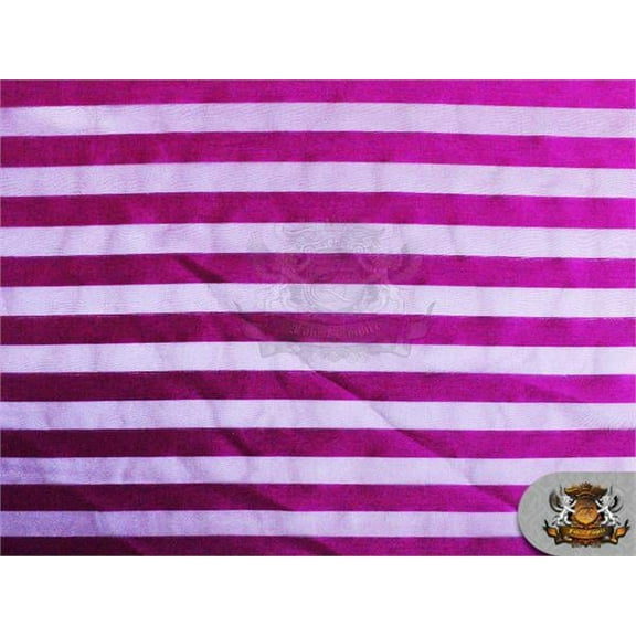 Organza Stripes Fabric Fuchsia / 60" Wide /Sold by the yard