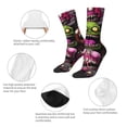 thumbnail image 3 of Picia Monstrous Cartoon Characters Print Athletic Socks for Men & Women – Cushioned Moisture-Wicking Crew Socks for Sports, Running, and Training, Soft & Breathable Size 5-11, 3 of 6