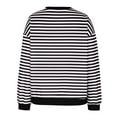 thumbnail image 4 of bnaln Womens Striped Oversized Sweatshirts Color Block Crew Neck Long Sleeve Shirts Casual Loose Pullover Tops Ladies Jumpers Fall Lightweight Sweatshirt Baggy Sportswear with Pocket, 4 of 4