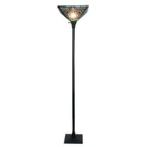 Radiance Goods Mission Tiffany-Style Blackish Bronze 1 Light Torchiere Lamp 14" Wide/70 Tall