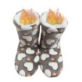 thumbnail image 1 of DQrwqpou Calcetines Mullidos Y Peludos Cómodos para Otoño Invierno (corazón Beige Marrón), 1 of 9