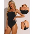 thumbnail image 2 of DARING DIVA Ruch Lace Bodysuit Square Neck Bodysuits XS Black, 2 of 5
