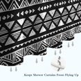 thumbnail image 6 of Black Geometric Diamond Triangle Pattern Shower Curtain 72"x84" ,Bathroom Decorative Shower Curtains Set with 12 Hooks,Modern Waterproof Washable Shower Curtain, 6 of 6