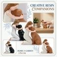 thumbnail image 2 of Creative Resin Figurine - Girl Hugging Dog Sculpture, Decorative Craft for Home, Garden, Desktop, Gift - Black, Artistic Accent for Living Room, Office, Shelf Display, 2 of 8