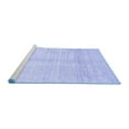 thumbnail image 2 of Ahgly Company Machine Washable Indoor Square Solid Blue Modern Area Rugs, 6' Square, 2 of 4