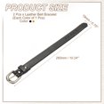 thumbnail image 2 of Uxcell 0.7" 1Set Leather Belt Bracelet for Men Women, Black/Khaki, 2 of 6