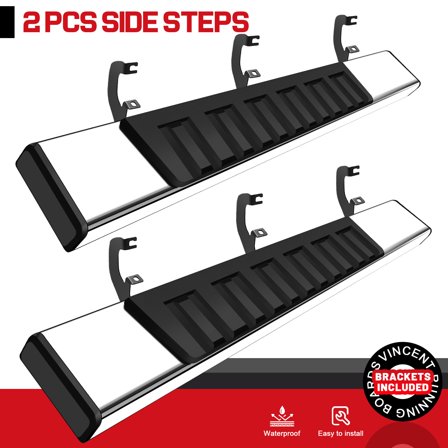 Aazon.co: Aluinu Side Running Boards, Truck Side Steps Nerf Bars L