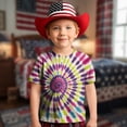 thumbnail image 2 of Razzly Toddler Kid T-Shirt, Tie Dye Girls' Graphic T-Shirts Cotton Shirt Girls Toddler Basics T Shirt Toddler Girl Summer Shirts(Purple2,18-24 Months), 2 of 5