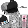 thumbnail image 4 of Sling Backpack,Halloween Spider Web and Spiders Sling Bag with Water Bottle Holder,Waterproof Sling Bag for Men/Women with Headphone Jack for Hiking,Travel, 4 of 6