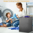 thumbnail image 2 of iMounTEK 100L Collapsible Laundry Hamper with Lid, Clothes Basket Organizer, Beige, 2 of 8