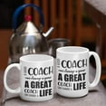 thumbnail image 6 of Coach Mug for Men or Women A Good Coach Can Change a Game Thank You Appreciation 11 or 15 oz. White Ceramic Coffee Cup for Swim Soccer Basketball, 6 of 7